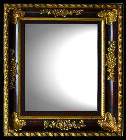 Wooden frame in red-brown color, 24x36 ins