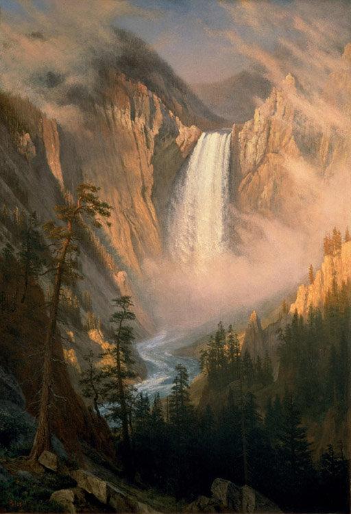 Yellowstone Falls,Albert Bierstadt,60x40cm