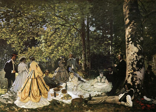 sketch for De picnic Shut down,Claude Monet,50x36cm