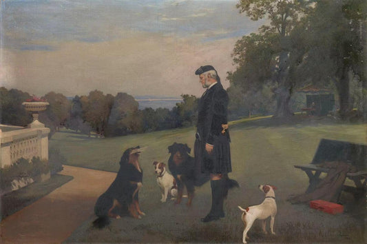 with dogs at Osborne ,John Brown,1827-1883